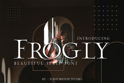 Frogly - Beautiful Serif Font beautiful font font font serif logo modern font typography