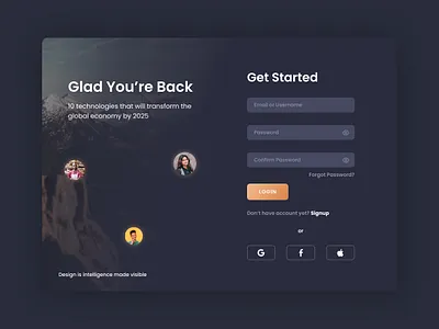 Login Page - UI login login page register sign up ui ui ux ux web