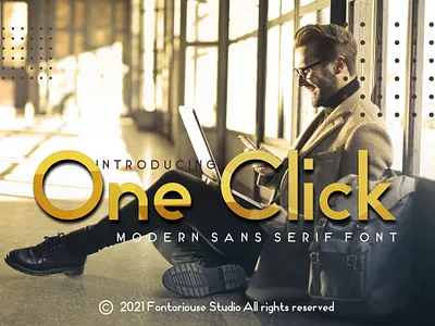One Click - Modern Sans Serif Font font logo modern modern font modern sans serif font sans serif sans serif font
