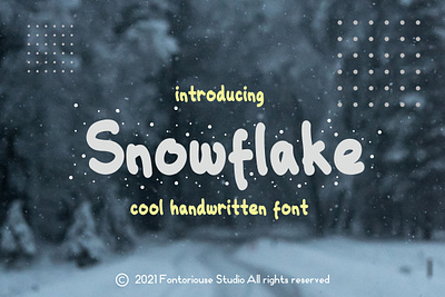 Snowflake - Cool Handwritten Font cool font font font kids handwritten handwritten font handwritten typeface kids kids font logo