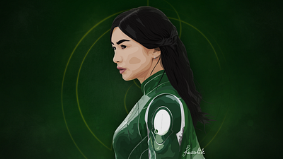 Sersi (Gemma Chan) Vector Portrait adobe illustrator adobe photoshop art cartoon chan design digital eternal gemma graphic design illustration marvel mcu portrait illustration sersi vector vector illustration vectorart