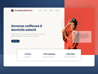 Hair and beauty - Landing Page adobe app app design branding design figma flat design graphic design hero illustration interface landing page logo minimal ui ux web website
