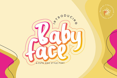 Baby Face - A Cute Kids Style Font cute cute font cute kids cute kids font font font kids handwritten handwritten font handwritten kids handwritten typeface kids kids font logokids