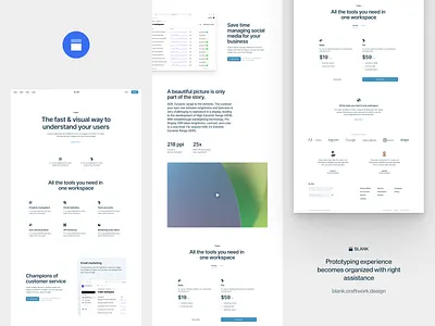 Blank Wireframe Kit 🔥 50 application blackfriday blank branding craftwork design kit landing logo product sale typography ui uikit vector web webdesign website wireframe