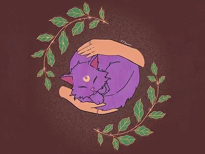 Handfull moon kitty art branding cat cute drawing graphic design illustration moon