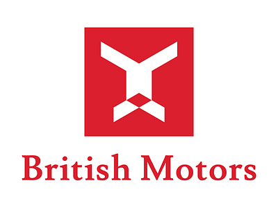 British Motors automotive branding britain british busoness car company lion logo manufaturer modern tradition traditional