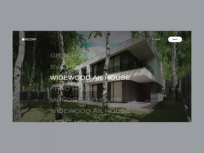 M-Corp - Architecture & Interior Design Company - Menu animation architecture building concept corporate design ecommerce house interior luxury modern motion graphics ui ux website