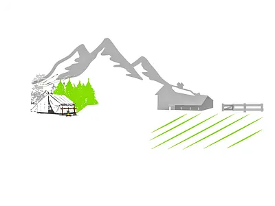 Farm House graphic design illustration