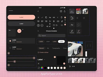 AppForType UI Kit app design instagram interface ios iphone stories templates ui ui kit ux