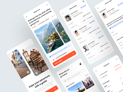 Tour Guide - Mobile App clean concept guide guideapp ios app mobile app mobile app design tour tourism travel agent ui ui design uiux ux vacation