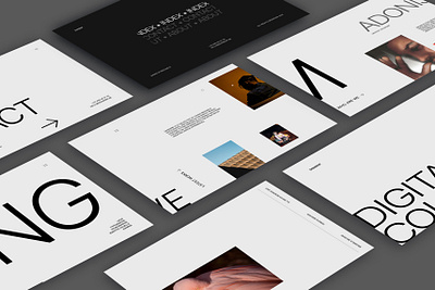 Sanserif UI Design agency branding design editorial horizontal scroll minimalist modern typography ui ux web design