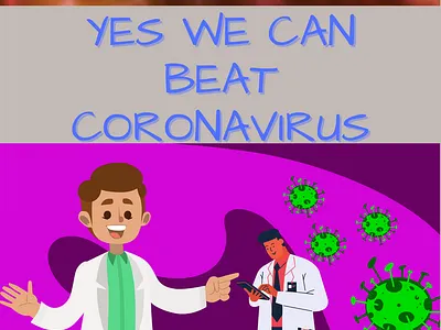 YES WE CAN BEAT CORONAVIRS branding coronavirus covid 19 design doctors icon illustration logo ui web