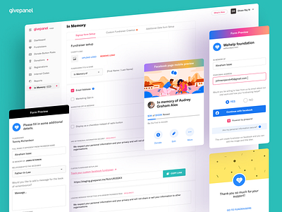 Givepanel - In Memory Flow analytics dashboard donation donor facebook ad campaign funding website fundraiser givepanel reports