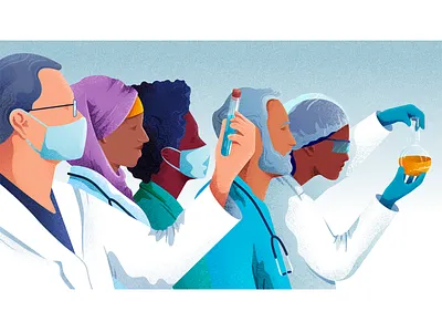 Public health character colors community doctor funding health healthcare illustration noise science scientist vector