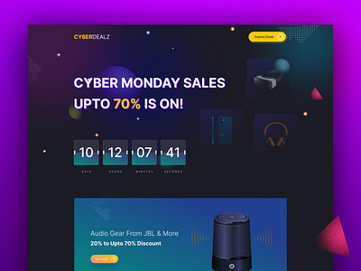 Cyber Monday Landing Page Template 2021 trend best design 2021 black friday brand design clean cyber monday deals design design agency ecommerce template landing page minimal design offer organic shop ui design ux ux design website design