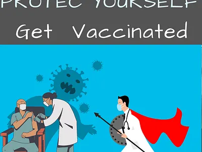 PROTECT YOUSELF GET VACCINATED branding cor coronavirus covid 19 design doctors icon illustration logo ui vaccination vaccine web