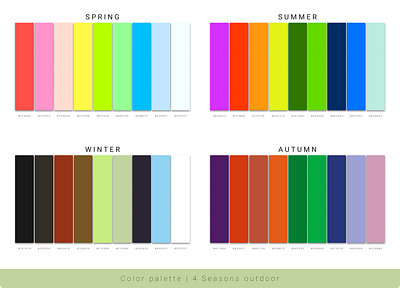 When I need a lot of colors | 4 Seasons outdoor color palette design drafting figma graphic design il illustration illustrator ui