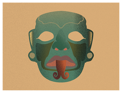 Mayan mask art graphic design illustration illustrator vector