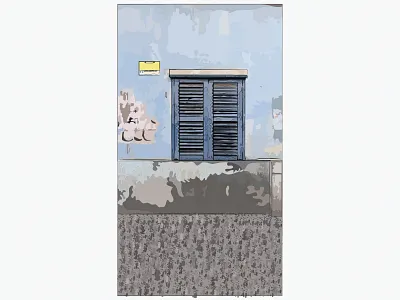 Một góc nhà artwort illustration oldcorner oldhouse vector