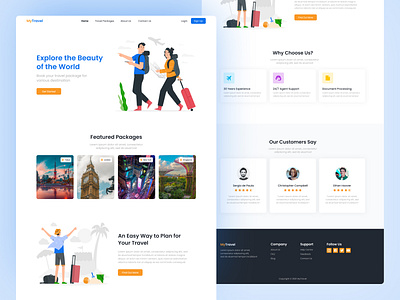 MyTravel - Travel Agency Website app design ui ux