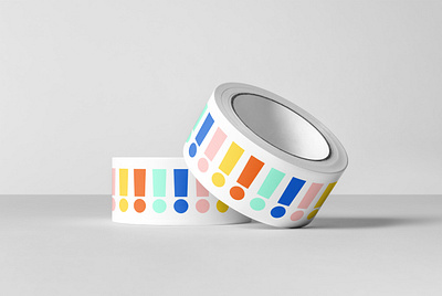 Packaging Tape branding design exclamation illustration package design packaging pattern stationery tape typography