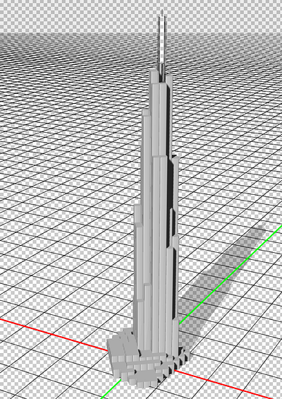 Landmark 81 3d graphic design illustration