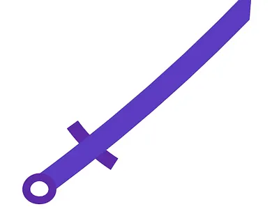 Original, stylish sword 2d design graphic design logo