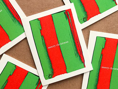 Merry Christmas Card christmas christmas card december greeting card holidays new year painted stationery winter