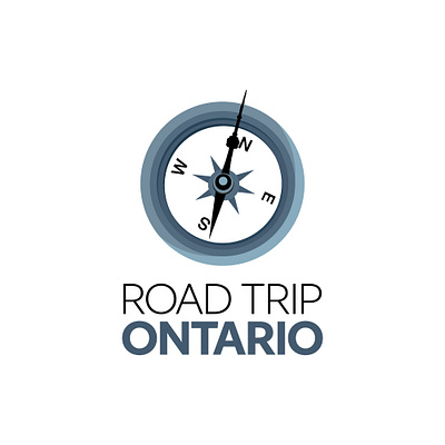 Road Trip Ontario - Logo branding canada cn tower compass design graphic design gta ideas identity illustration logo ontario road trip ontario short trips toronto travel typography vacation vector weekend getaways