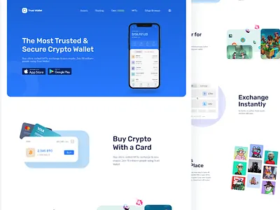 TrustWallet website redesign app crypto landing redesign trustwallet ui ux wallet webdesign website