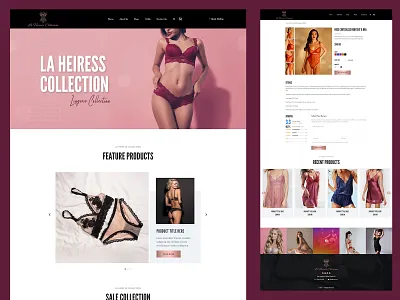Custom Lingerie Website Design 3d animation app branding custom logo design graphic design illustration logo motion graphics social media marketing typography ui ux vector web design