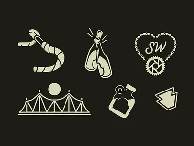 Sweet Water Bikes Custom Pattern bikes flat handdrawn illustration illustrator nature one color pattern procreate