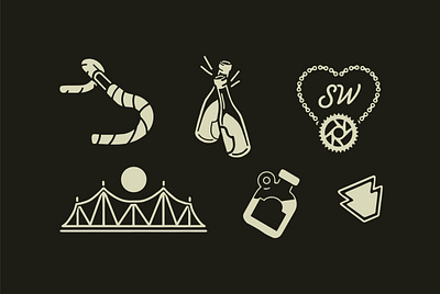 Sweet Water Bikes Custom Pattern bikes flat handdrawn illustration illustrator nature one color pattern procreate