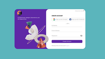 Sign Up Page adobe adobexd facebook google graphic design illustration landingpage login logo signup ui ux
