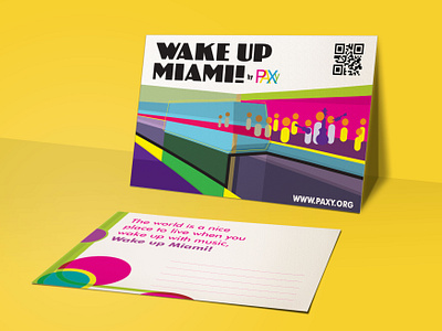 Digital Artwork | WAKE UP MIAMI! art branding clean design flat graphic design illustration layout logo minimal postcard typography ui vector