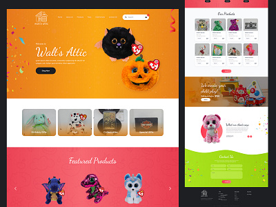 Walts Attic Custom Website Design & Development branding custom logo design graphic design illustration logo social media marketing typography ui ux vector