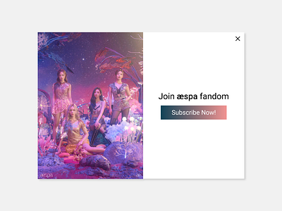 Daily UI #16 - Pop-Up / Overlay aespa daily ui 016 daily ui challenge 016 dailyui dailyui 16 dailyuichallenge k pop kpop overlay popup ui design uidesign