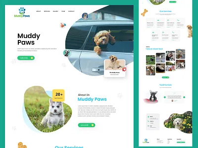 Muddy Paws Website Design & Development 3d animation branding custom logo design graphic design illustration logo social media marketing typography ui ux vector