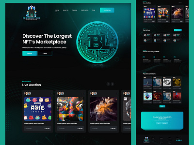 Crypto Currency Website Design & Development animation branding graphic design ui