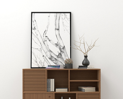 3D Winter Branches Art 3d branding design illustration