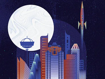 We all need space. astros celestial houston illustration nasa rocket skyline space stars texas