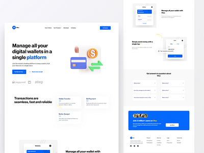 Finance Landing page design finance finance management finech product product user research ux vloc