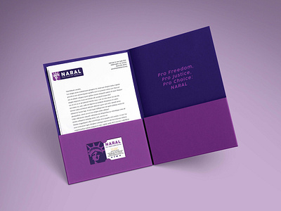 NARAL Nonprofit Stationery Folder branding business business card business card design corporate design folder folder design graphic design letterhead letterhead design professional stationery stationery design stationery set student work