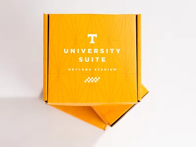 University Suite Boxes box football knoxville logo packaging packaging design shapes suite swag tennessee tn type university of tennessee