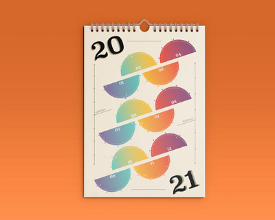 Nontraditional Calendar Poster Design calendar calendar design design gradient graphic design layout nontraditional planner poster poster design seasonal seasons student work unique yearly calendar