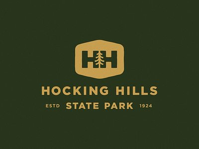 Hocking Hills Lockups adventure badge branding hocking hills lockup logo nature outdoors state park typography wilderness