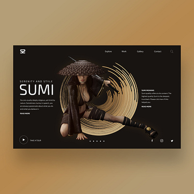 Sumi Website Ui Design Concept branding design graphic design illustration logo photography ui ui design ui designer ux ux design web design web designer
