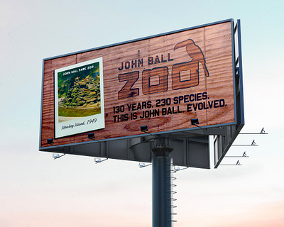 Zoo Rebrand Billboard Ad advertising advertising campaign billboard billboard design branding design graphic design logo logo design logo redesign new logo rebrand rebrand campaign rebranding redesign sign design student work zoo