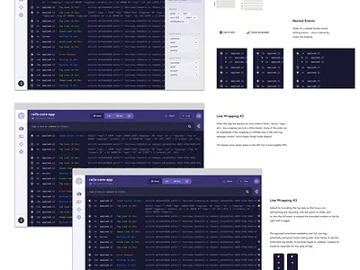 UI Details: Application Logs & Server Traffic Data application deploy devops infra interface loggin logs runtime server ui