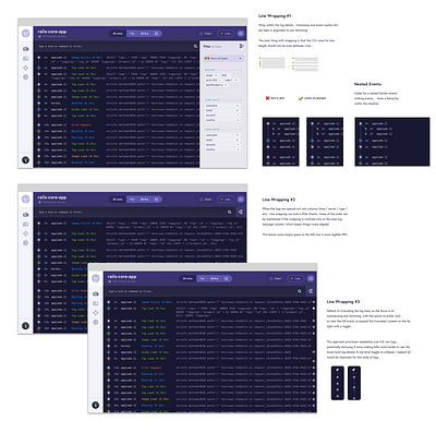 UI Details: Application Logs & Server Traffic Data application deploy devops infra interface loggin logs runtime server ui